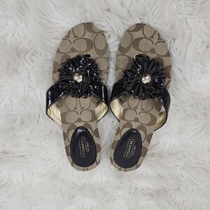 Coach Womens Suki Fringe Flower  Sandals a8382 size 8B Skye